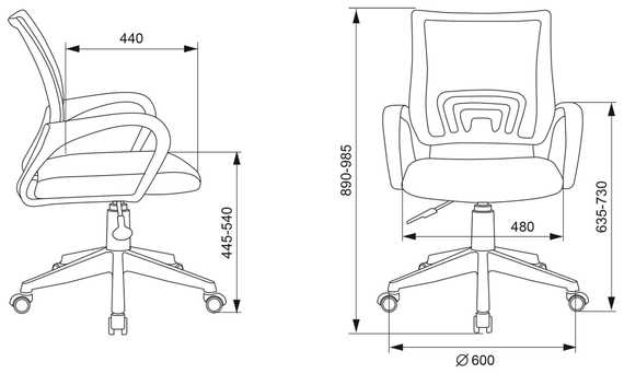 Кресло Бюрократ CH-W695NLT салатовый TW-03A TW-18 сетка/ткань крестов. пластик пластик белый