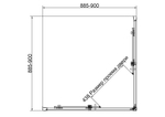 Душевой уголок Vincea Слим 8мм (Slim 8mm) VSS-4SL900CL, 900*900, хром, стекло прозрачное