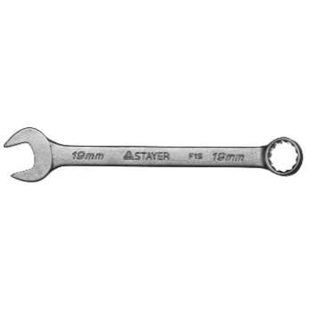 Ключ комбинированный 19 мм хромированный STAYER, 27085-19