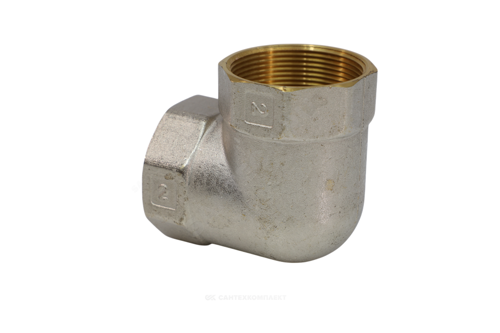 Угольник латунь никель Ду 25 (1") ВР/ВР 9001 ГОСТ 32585-2013 Aquasfera 9001-03