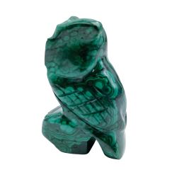 Фигурка совы из натурального малахита