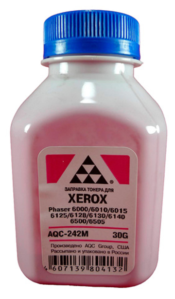 Тонер XEROX Phaser 6000/6010/6015/6125/6128/6130/6140/6500/6505 Magenta (30гр) (AQC-США)