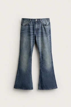 ZARA ДЖИНСЫ FLARE FIT, ВЫЦВЕТШИЙ СИНИЙ