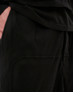 RICK OWENS DRKSHDW БРЮКИ ЧЕРНЫЕ HOLLYWOOD PRISONER DRAWSTRING