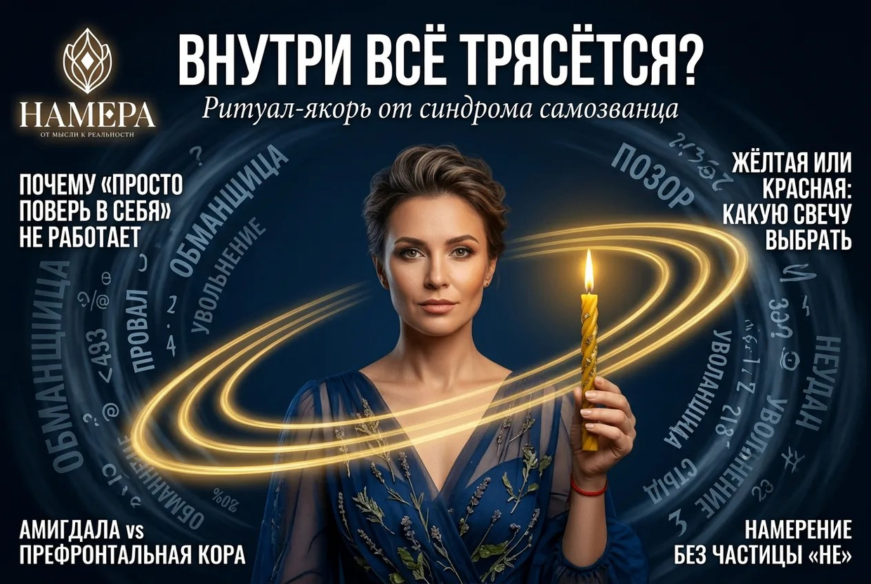 Синдром самозванца: ритуал-якорь перед важным событием. Гид НАМЕРА