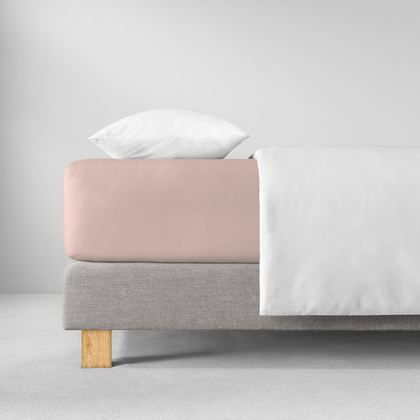 Простыня на резинке 200x200 Estella 400 rosa светло-розовая