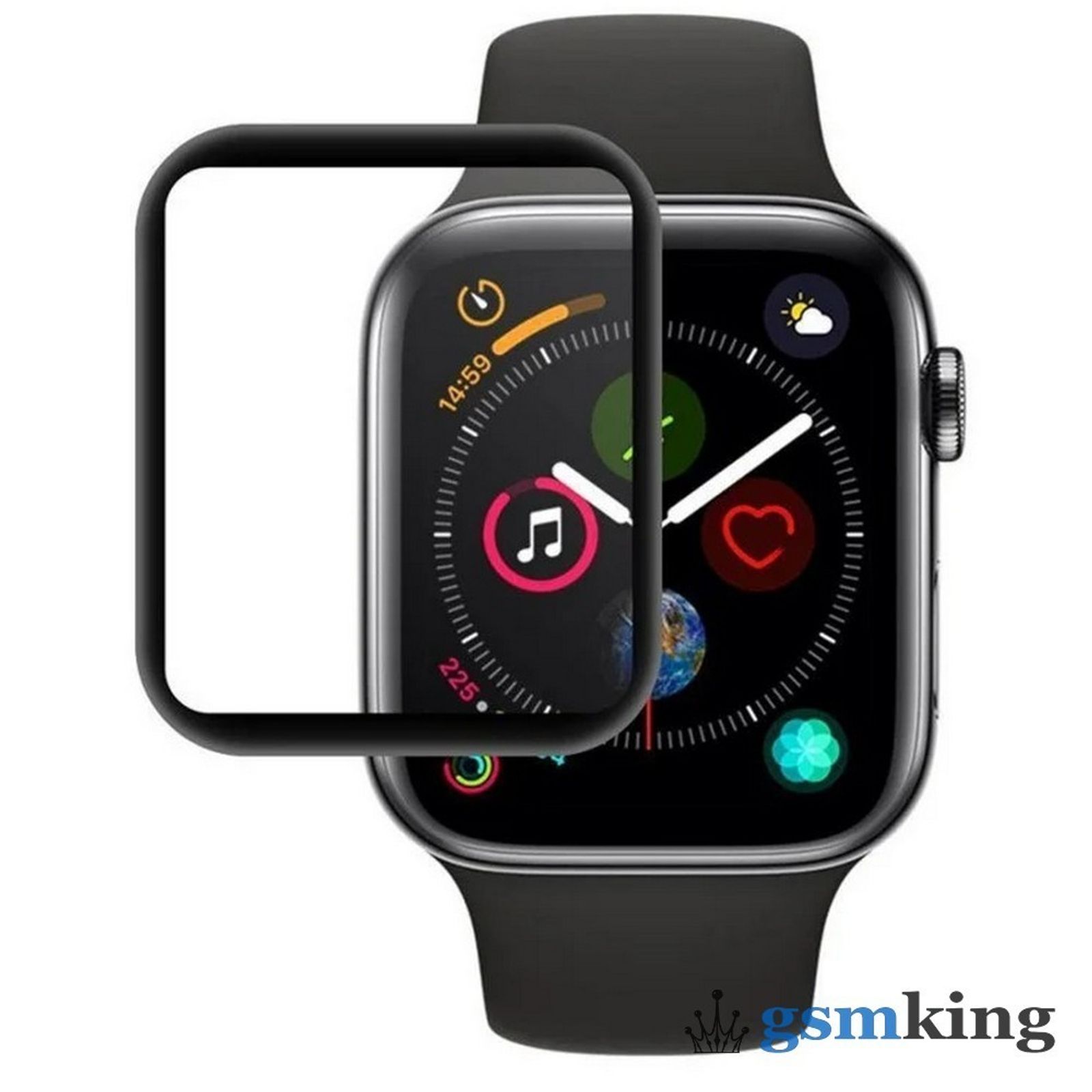 Tempered Glass 3D Full Cover for Watch SE 40mm Black