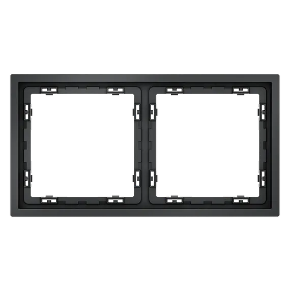 Рамка пластиковая на 2 поста Voltum S70 Графит VLS100207