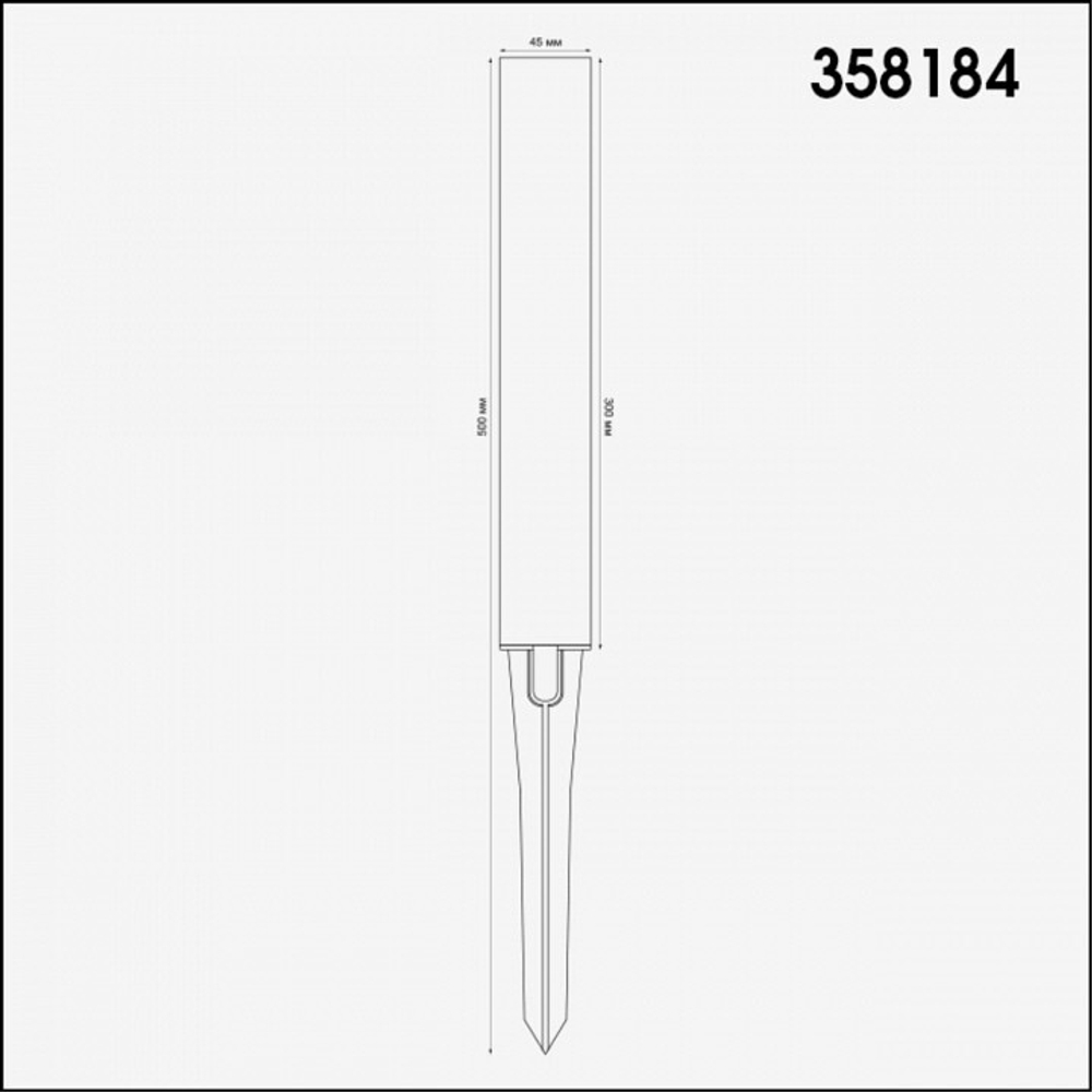 Наземный низкий светильник Novotech Nokta 358184