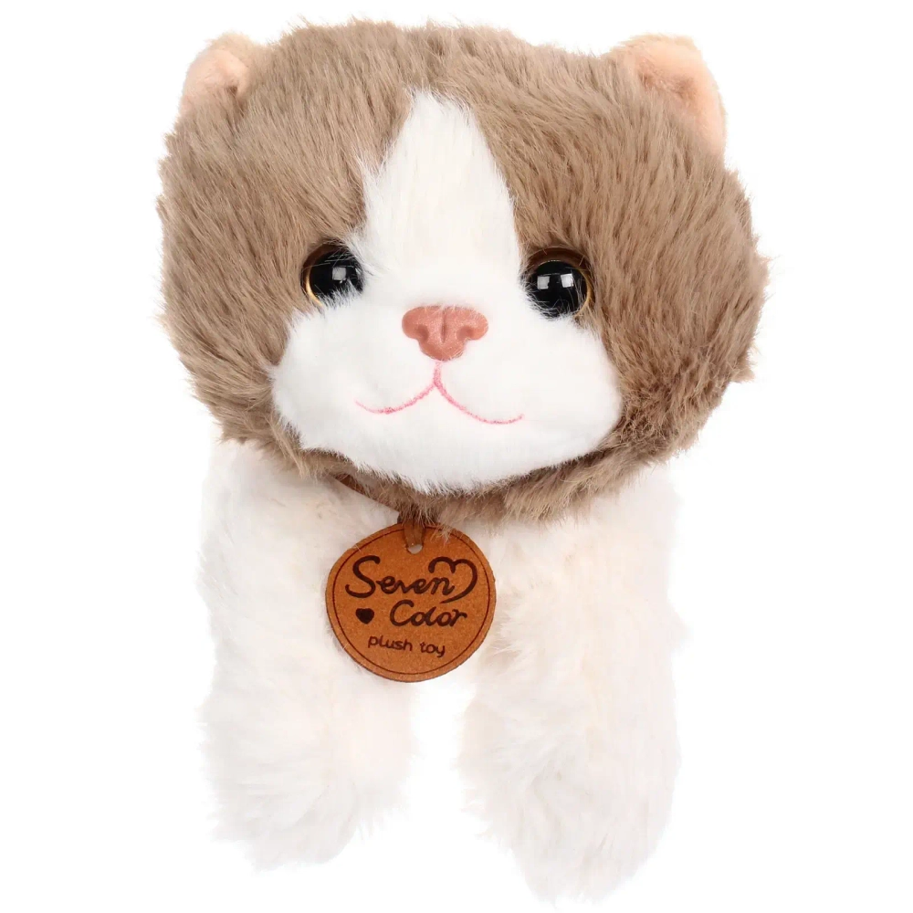 Мягкая игрушка «Кошечка» Мау, 30 см, бело-коричневая