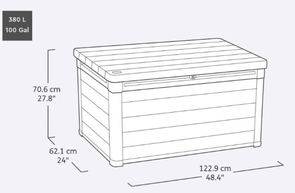 Пластиковый сундук Keter Cortina box 380 л