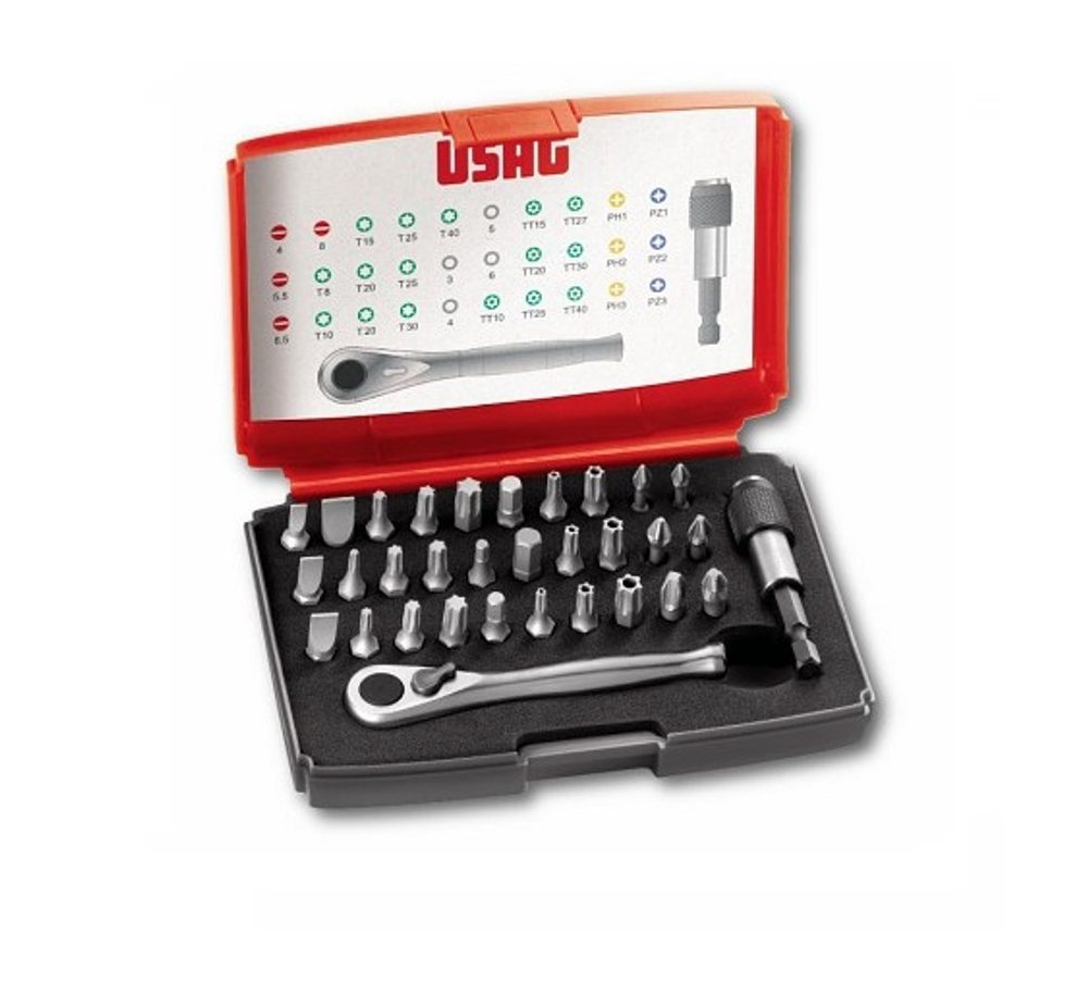 692 J32 Набор бит для винтов XZN - TORX® Tamper Resistant®, 32 предмета, USAG (Италия)