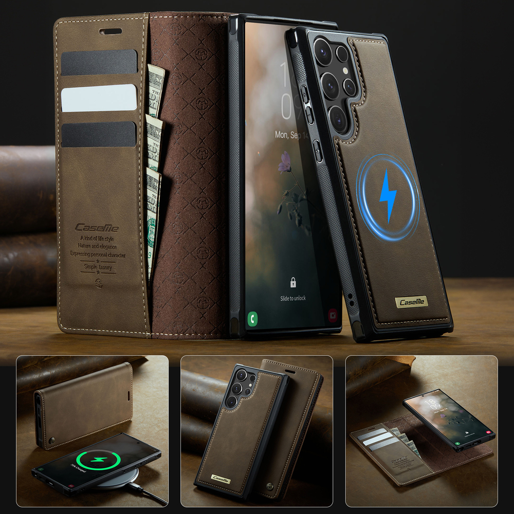 Чехол-кошелек CaseMe 2 in 1 MagSafe Samsung Galaxy S25 Ultra