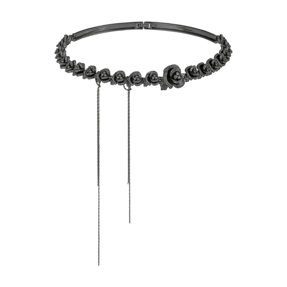 Кольцо на мизинец SECRET GARDEN — Caviar Jewellery, черный, фото 3