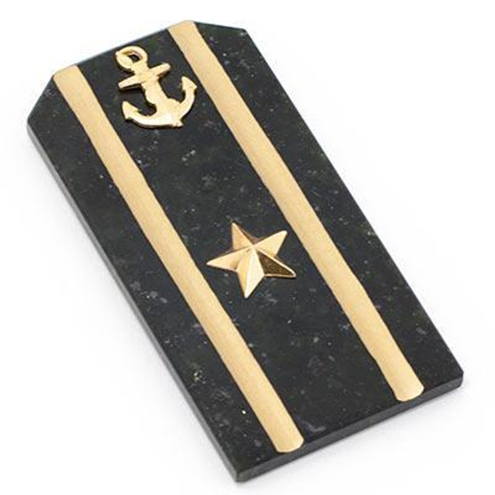 Магнит "Майор ВМФ" камень змеевик R113980