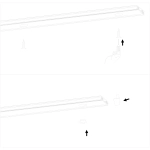 RL 06100 track rail 2000mm BK Reluce