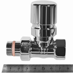 Клапан термостатический прямой STOUT Design - 1/2" (ВР/НР-американка, PN10, Tmax 120°C, EPTF уплотнение, цвет хром)