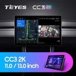 Магнитола для Honda Civic 9 седан 2012 левый руль - Teyes CC3-2K-360 монитор 13" 2K QLED на Android 10, Быстрая, CarPlay, 4G SIM-слот, 4 камеры в комплекте