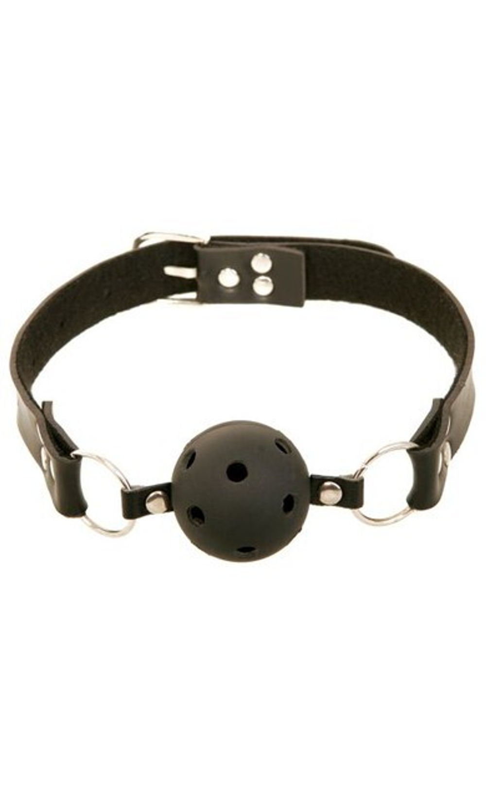 Кляп с отверстиями Breathable Ball Gag (Цвет: черный)