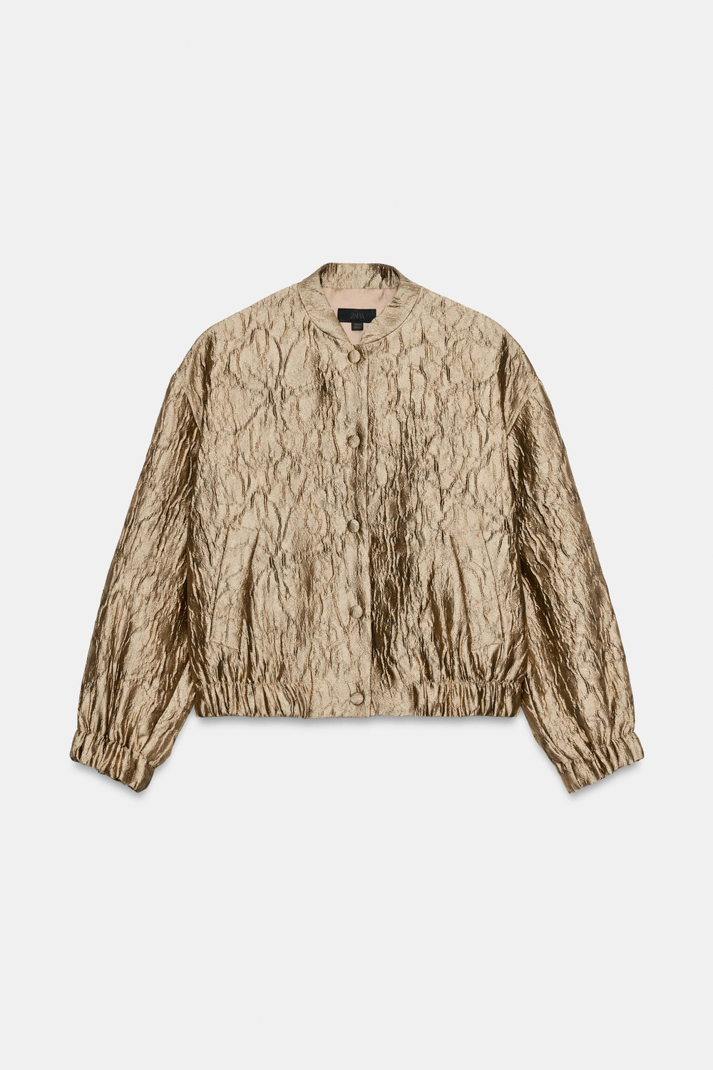 ZARA СТЕГАНЫЙ БОМБЕР, ЗОЛОТИСТЫЙ
