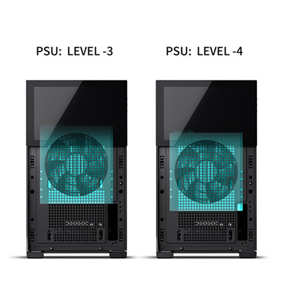 Корпус JONSBO D41 STD SC, 8" Color LCD, mini-ITX, micro-ATX, ATX, черный (без БП)