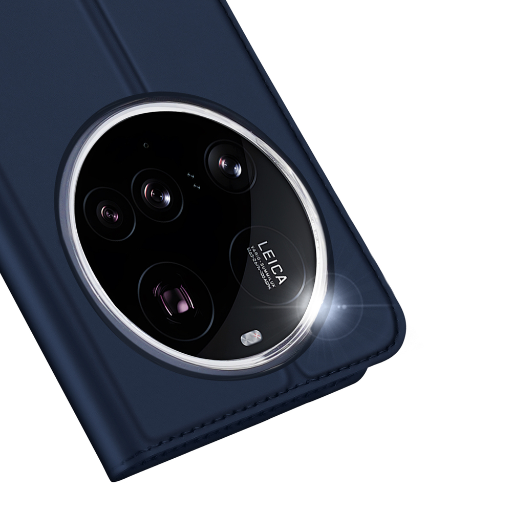 Чехол книжка из PU кожи синего цвета от Dux Ducis для Xiaomi 15 Ultra, серия Skin Pro Series Case