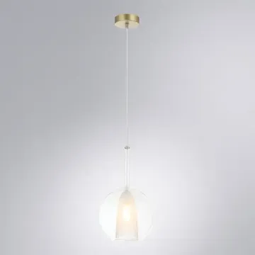 Подвесной светильник 1*E27 A2725SP-1SG золотой/белый/прозрачный Gala Arte Lamp