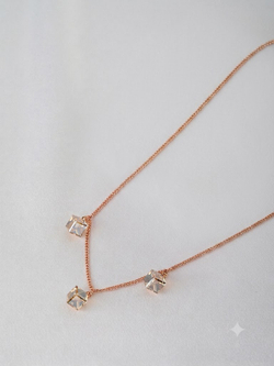 Колье Миражи с кристаллами Swarovski цвета шампань