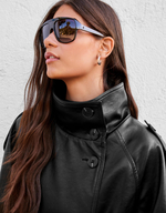Женский короткий тренч из искусственной кожи - BERSHKA