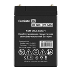 Exegate EX282950RUS Аккумуляторная батарея DT 606 (6V 6Ah, клеммы F1)