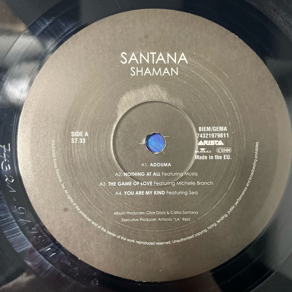 Винтажная виниловая пластинка LP Santana Shaman (Европейский Союз 2002)