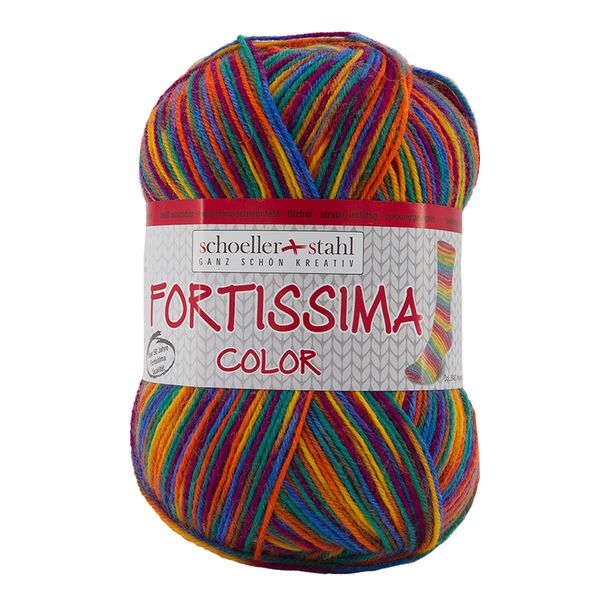 Пряжа Austermann (Аустерманн) Fortissima Socka 4-fach color / уп.5 мот. по 100 г, 420м, пион