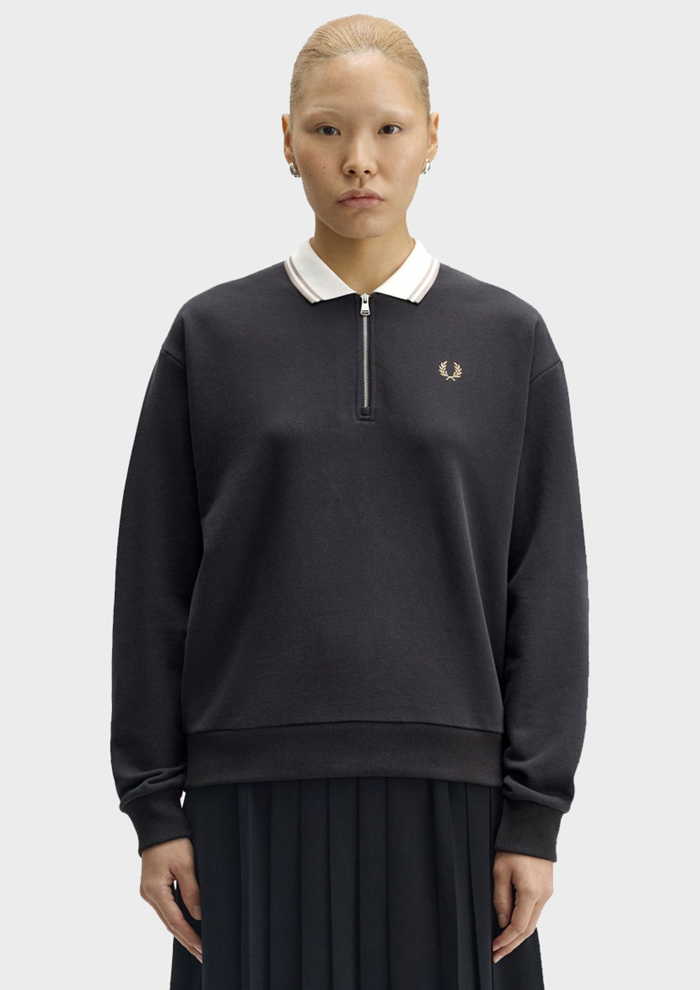 Джемпер-поло FRED PERRY Zip Neck Collar Sweatshirt