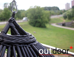 Подвесное кресло "кокон" из ротанга OUTDOOR Самуи, черное