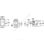Унитаз подвесной горизонтальный выпуск без сиденья The Gap Rimless Roca 34647L000