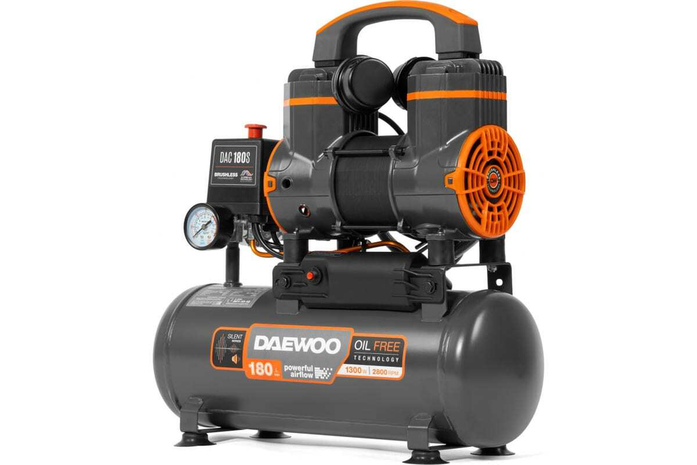 Безмасляный компрессор высокой производительности DAEWOO DAC 180S Li SET