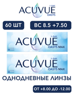 Однодневные контактные линзы Acuvue Oasys MAX 1-Day (комплект 60 линз)