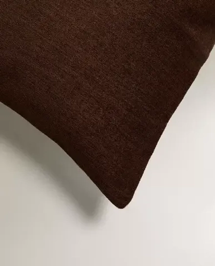 ZARA HOME НАВОЛОЧКА ДЛЯ ДЕКОРАТИВНОЙ ПОДУШКИ ИЗ БАРХАТА, КОРИЧНЕВЫЙ