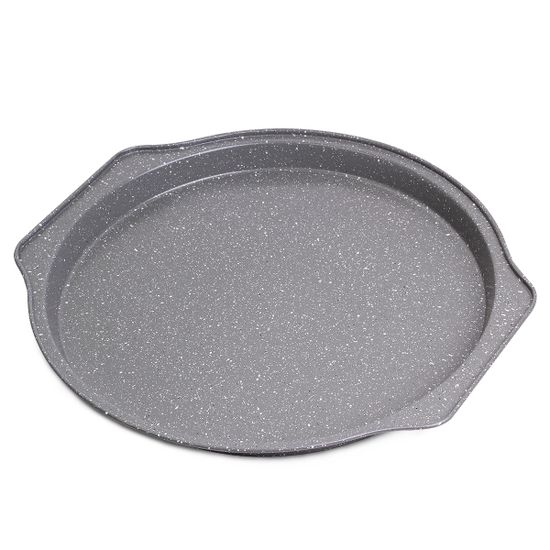 Форма для запекания пиццы Kamille KM 6015M (35х33,5х2,5 см) из углеродистой стали с мраморным покрытием