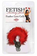 Металлические наручники с пухом Feather Love Cuffs