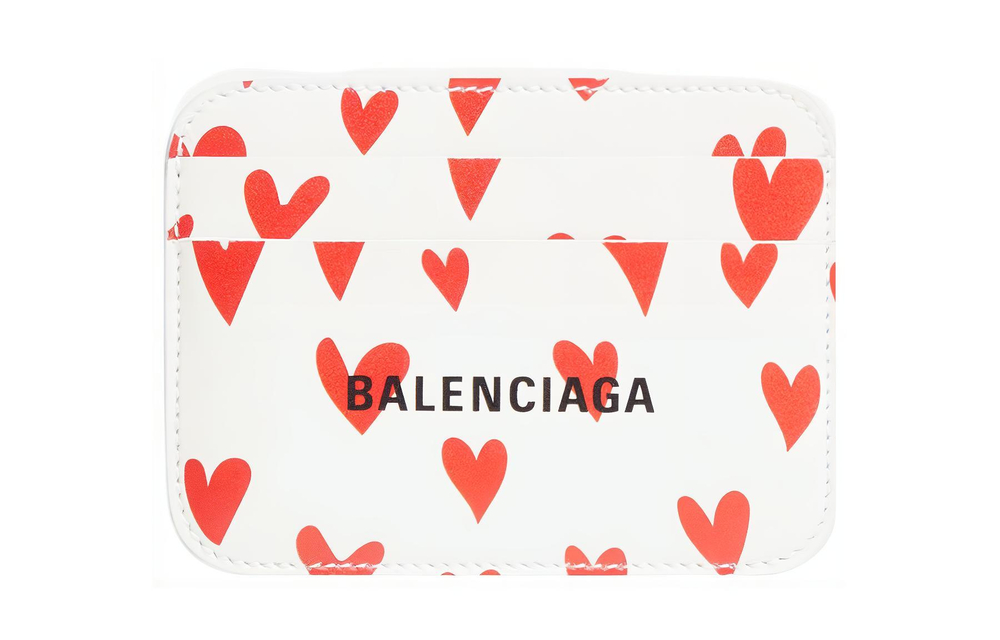 Balenciaga Cow Leather Card Holder Women"s White
