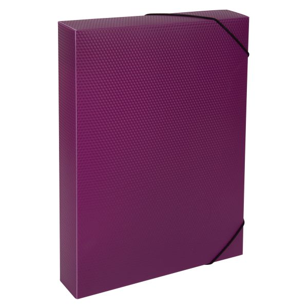 Короб архивный пластиковый 50 мм, 1 шт, Prisma neon A4 эффект 3D, пурпурный, Expert Complete ЕС240441022