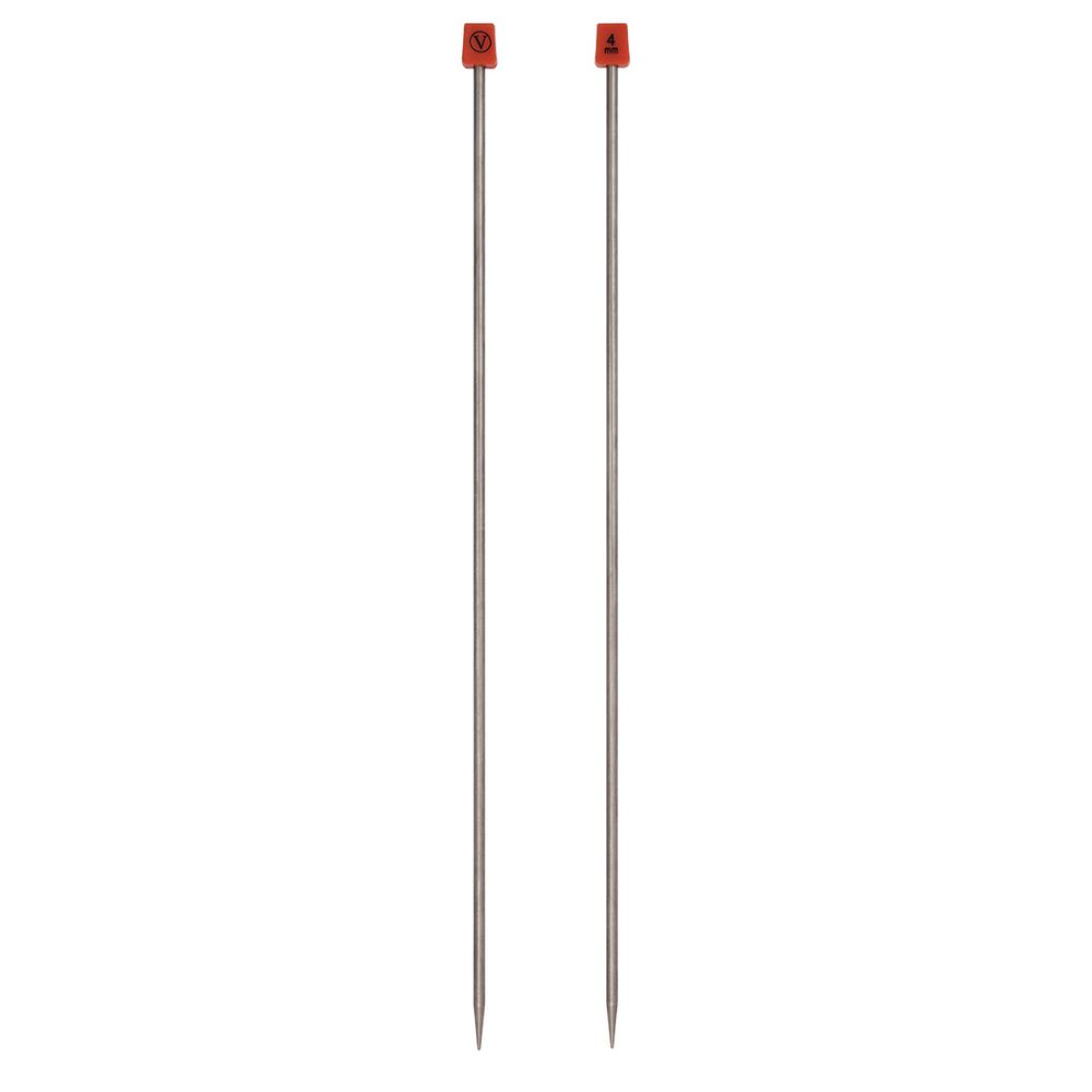 Спицы прямые металл ⌀4.0 мм, 35 см, 2 шт, никель, Visantia VTS-2