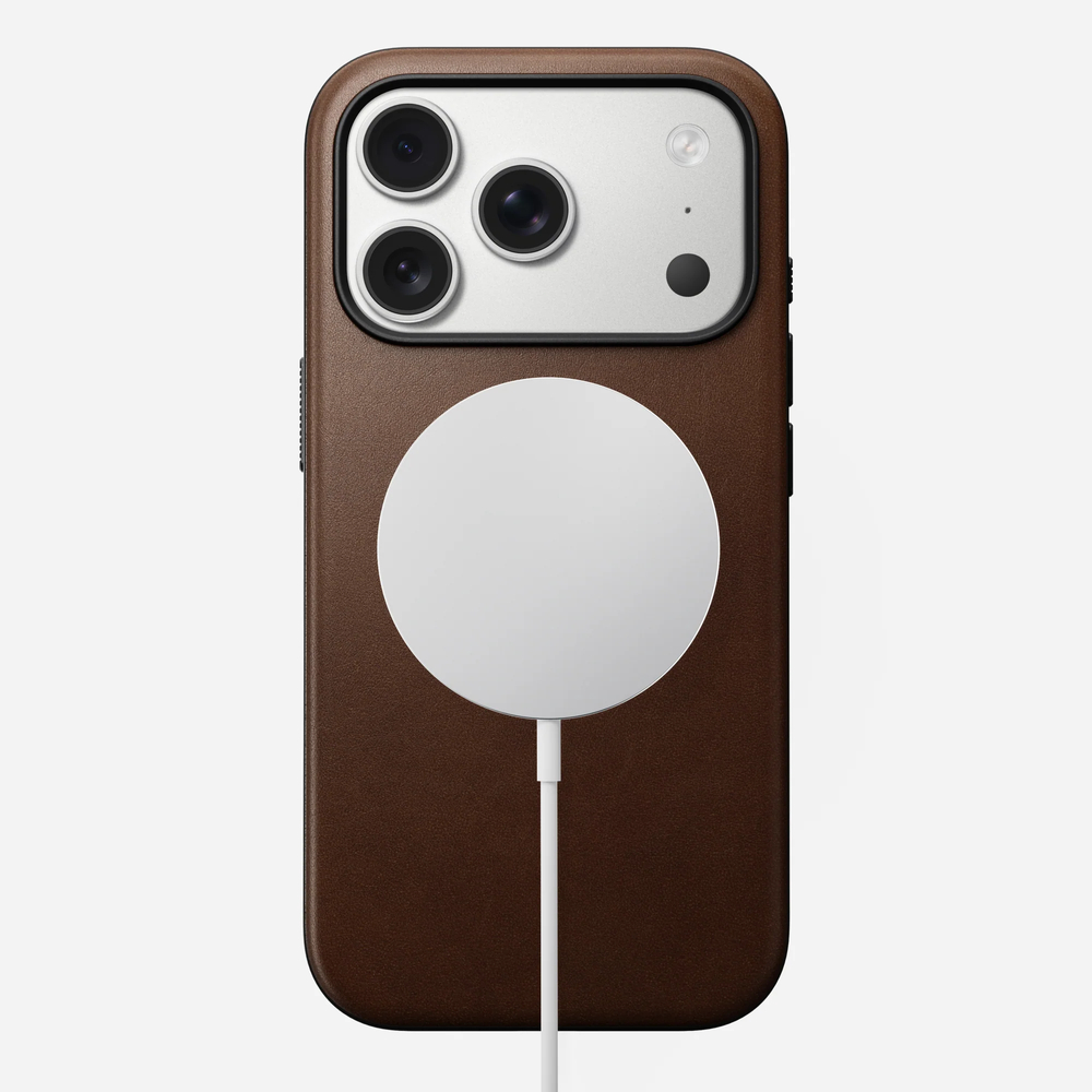 Кожаный чехол Nomad Modern Leather Case для iPhone 17 Pro коричневый