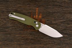 Нож складной CJRB J1943-GN Shale, клинок 80мм, сталь AR-RPM9, рукоять G10 оливковый