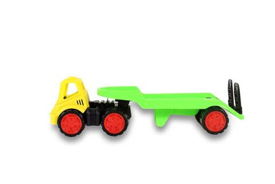 Пластмассовая игрушечная машина Toy Bibib "Эвакуатор с экскаватором" (35*12*22 см), сетка