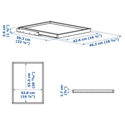 IKEA KOMPLEMENT (ИКЕА КОМПЛИМЕНТ) — Выдвижной поднос, темно-серый, 50x58 см, фото 2