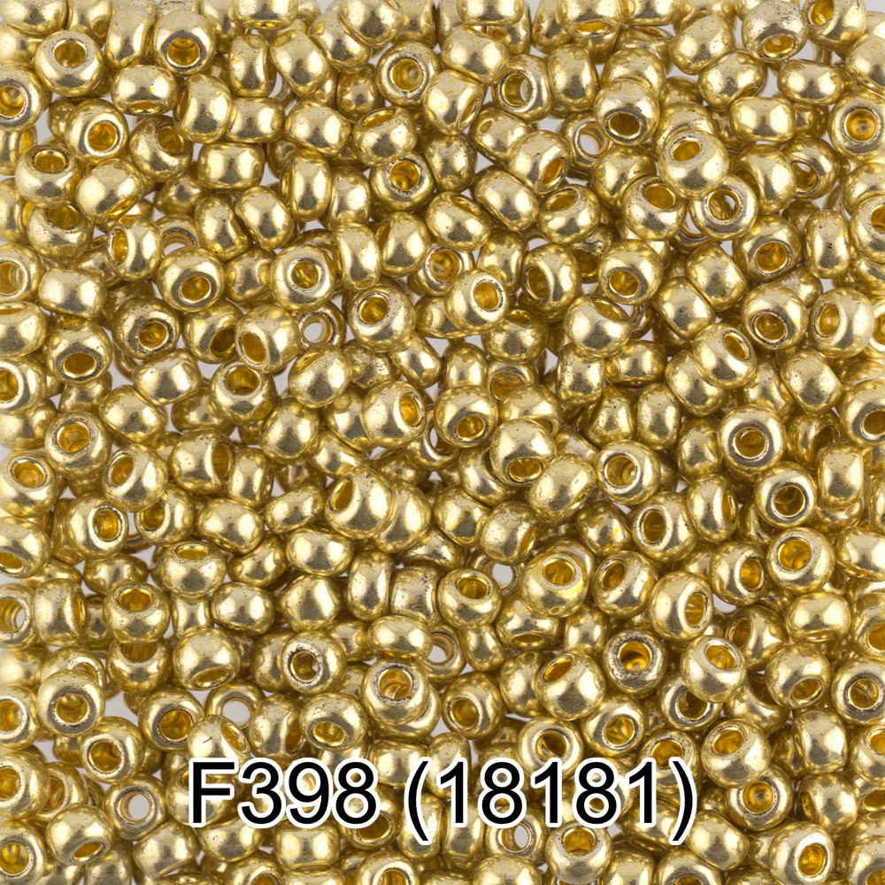 Бисер Чехия "GAMMA" круглый 6 10/0 2.3 мм F398 золотой ( 18181 )