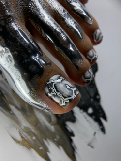 Пленка для педикюра Crazy Manic silver snake p