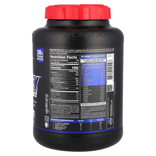 ALLMAX, CLASSIC ALLWHEY®, 100% источник сывороточного протеина, шоколад и арахисовое масло, 2,27 кг (5 фунтов)
